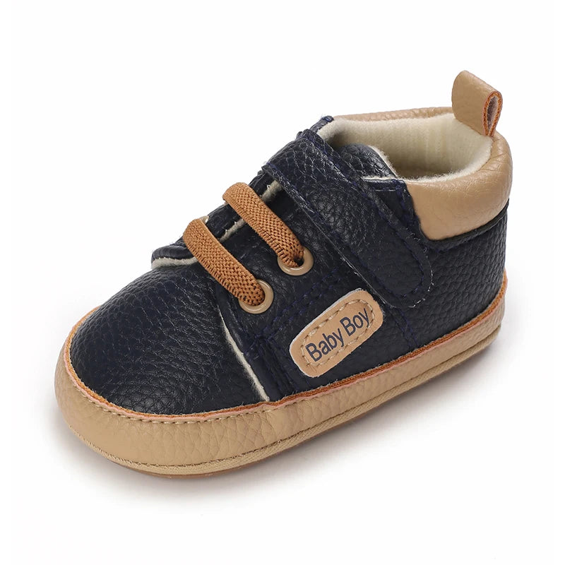 Baby Retro PU Leather First Walkers