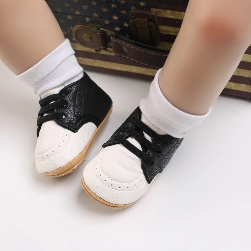 Baby Retro PU Leather First Walkers