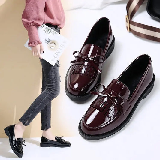 Women's Butterfly Knot Tassel Loafers