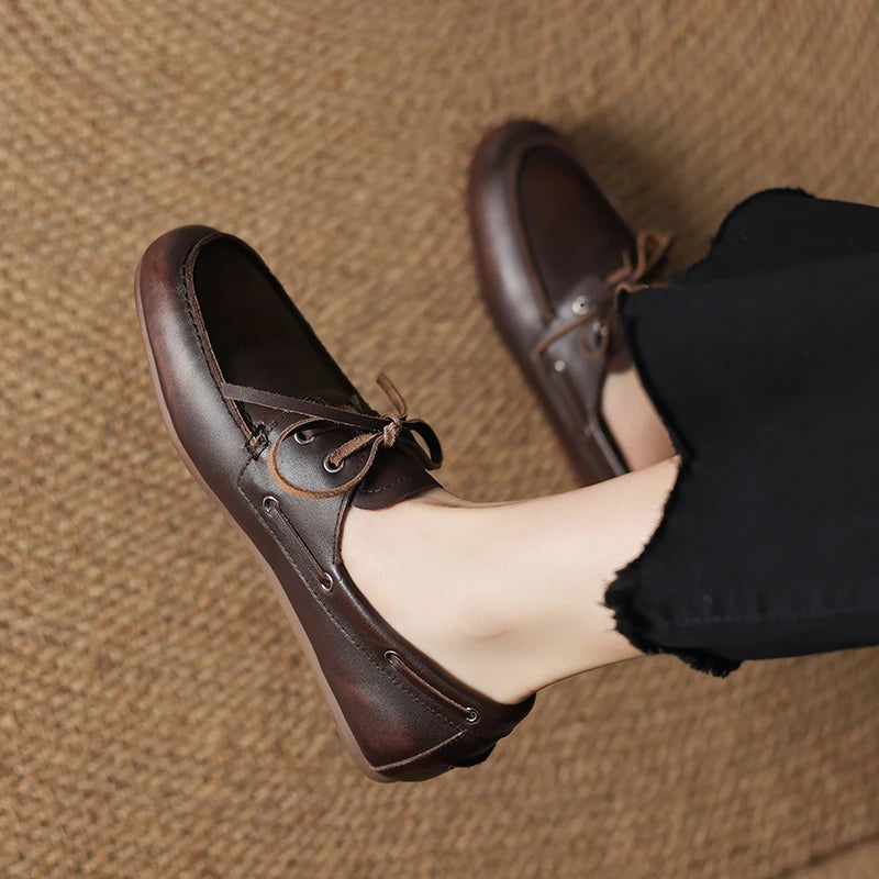 Women's Vintage Suede Leather Loafers