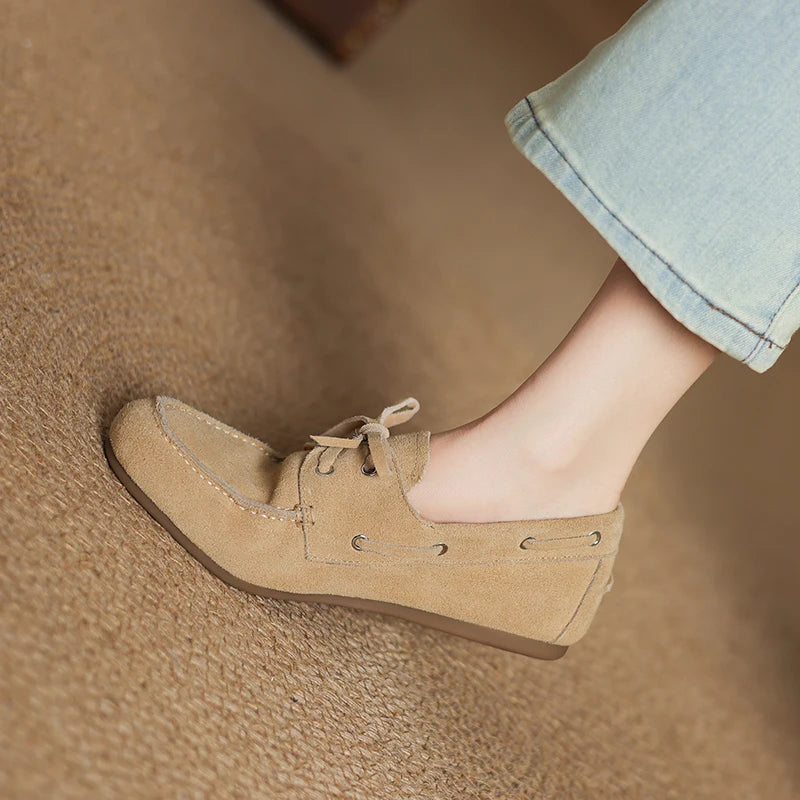 Women's Vintage Suede Leather Loafers