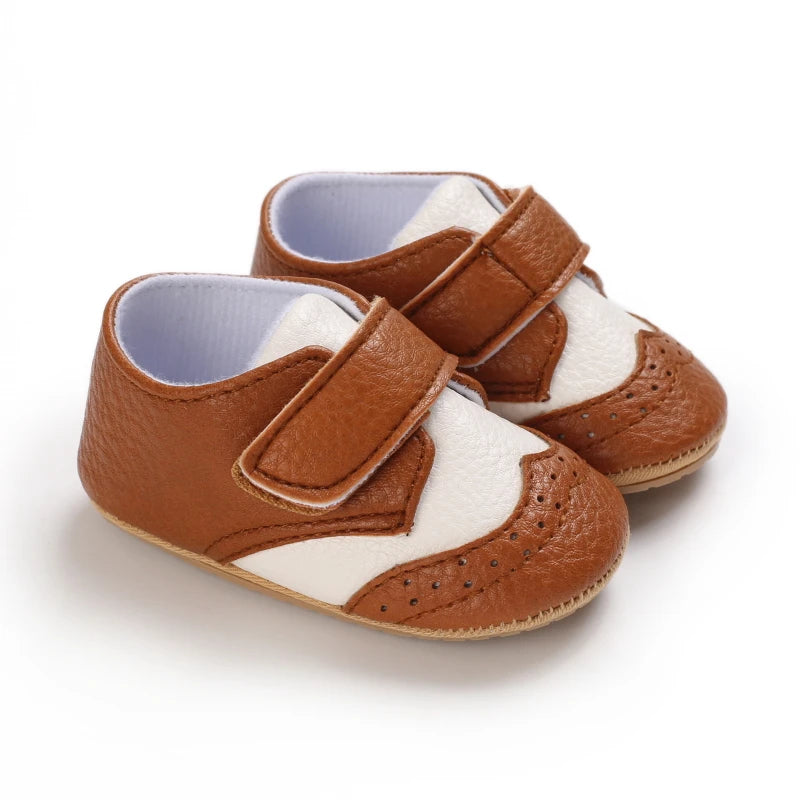 Baby Retro PU Leather First Walkers