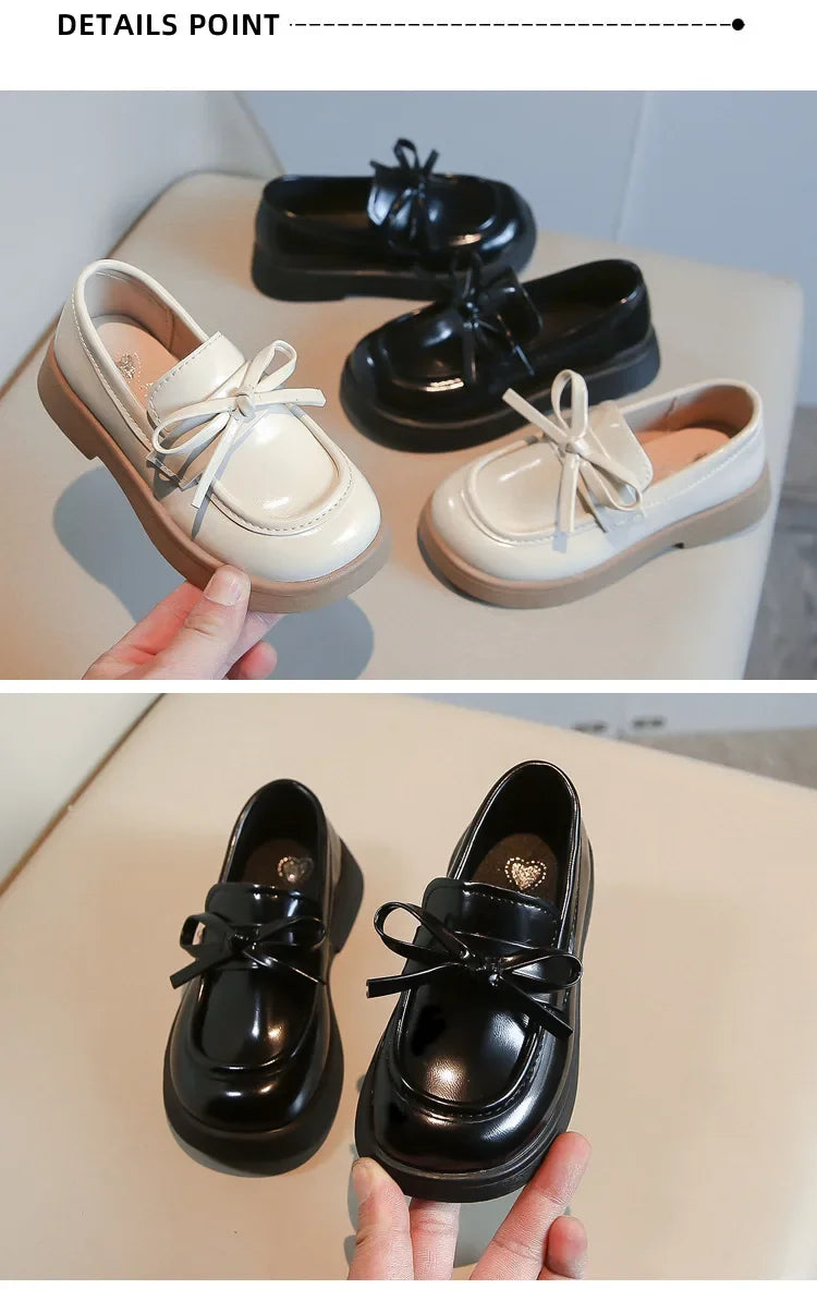 Kids' Black Thick Sole School Loafers