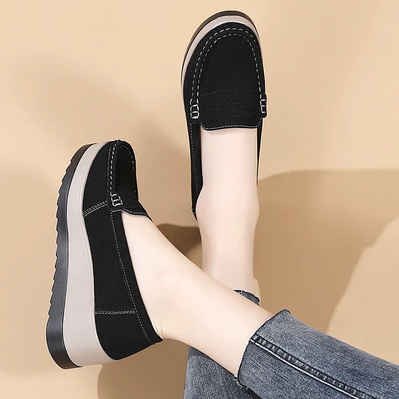 Women's Plus Size Wedge Loafers