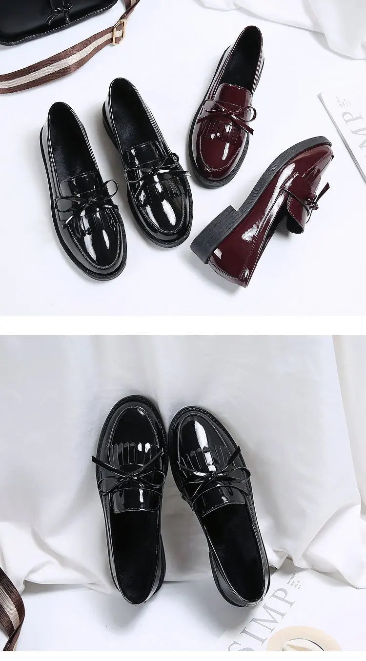 Women's Butterfly Knot Tassel Loafers