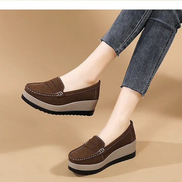 Women's Plus Size Wedge Loafers