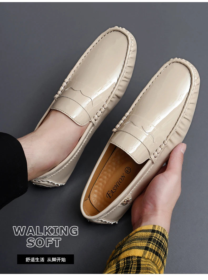Women's Patent Leather Slip-On Loafers