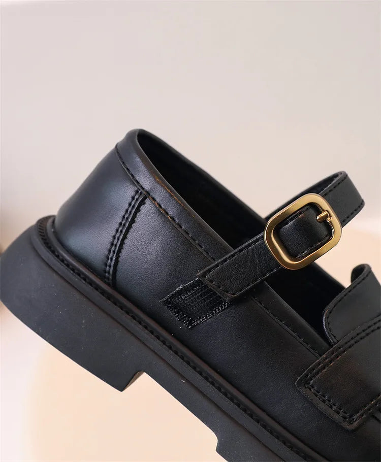 Girls' PU Leather School Loafers