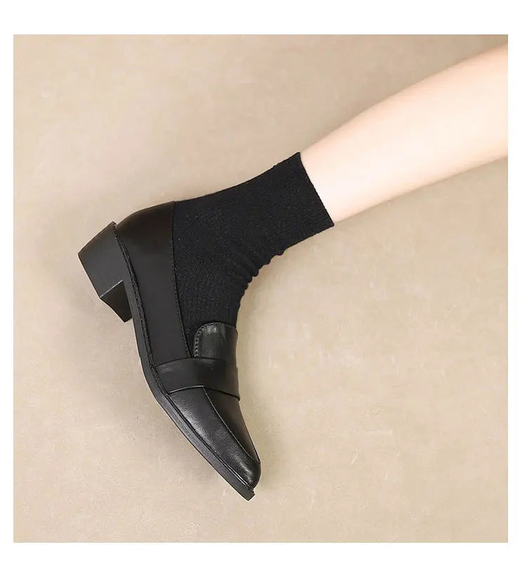 Women's Black Patent Leather Work Loafers