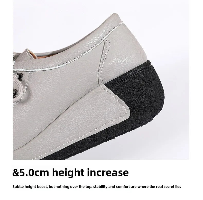 Women's Real Leather Flatform Loafers