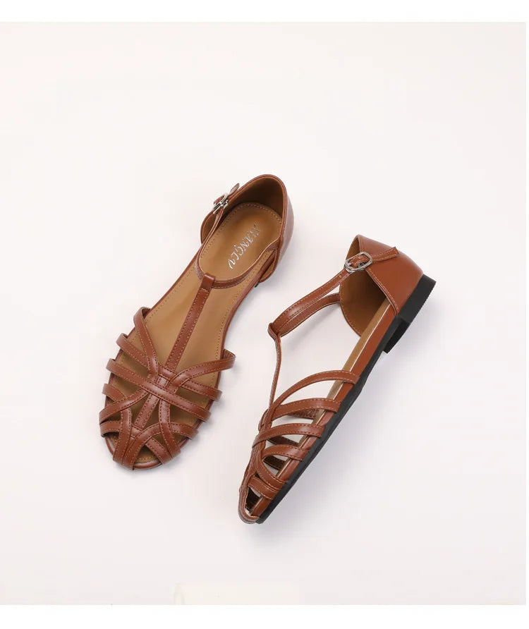 Womens T Bar Woven Ballet Flats styling view - womens Mary Jane flats UK view 4