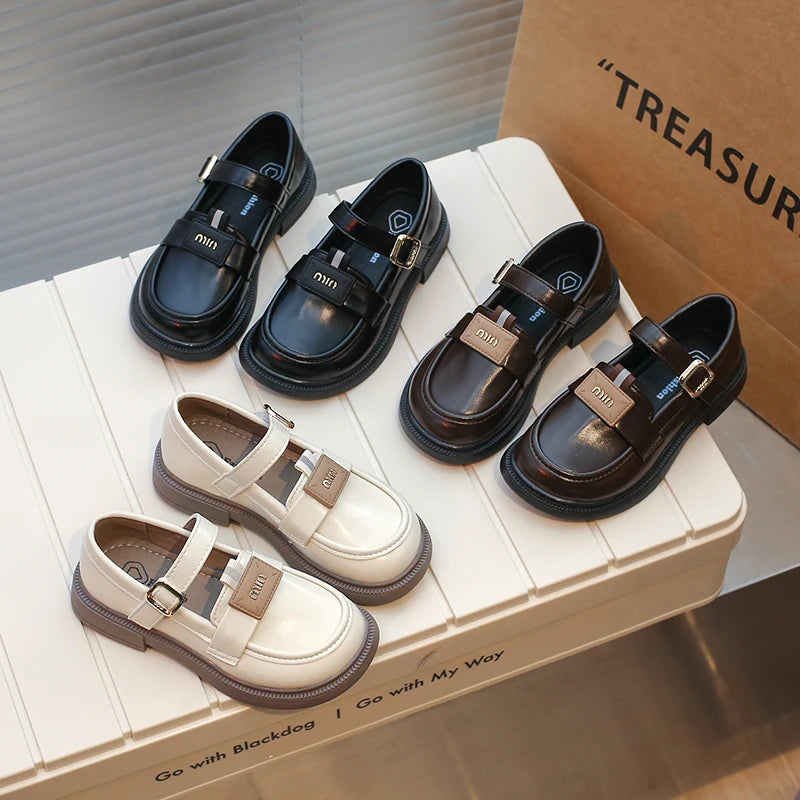 Kids' Designer Leather Party Flats