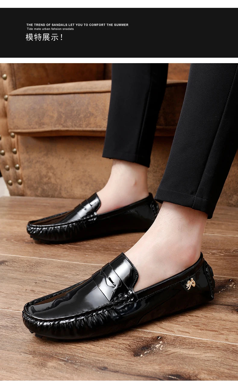 Women's Patent Leather Slip-On Loafers