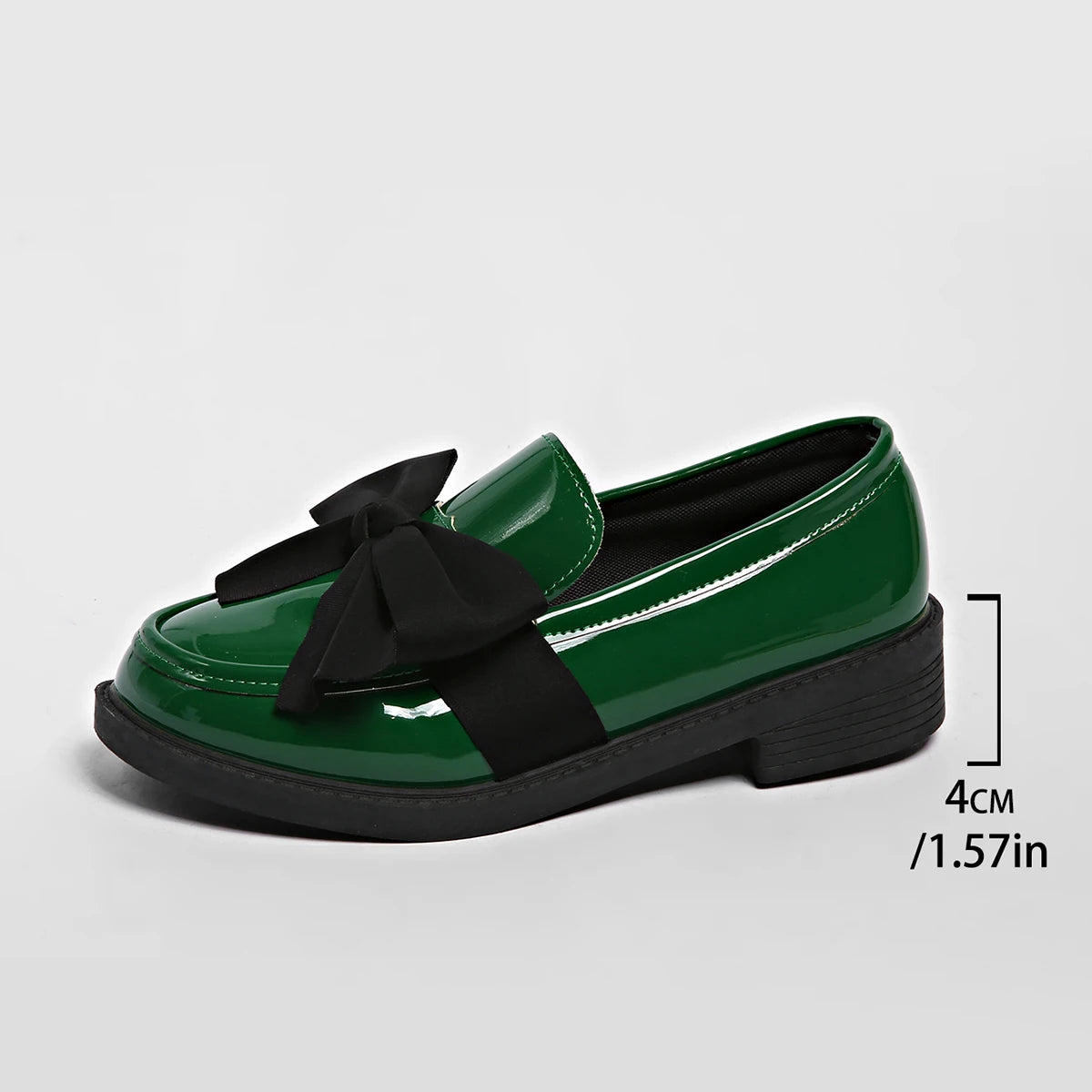 Women's Patent Leather Bow Loafers