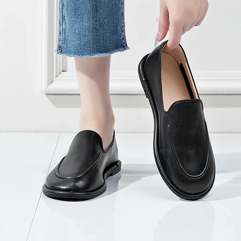 Women's Leather Mary Jane Loafers