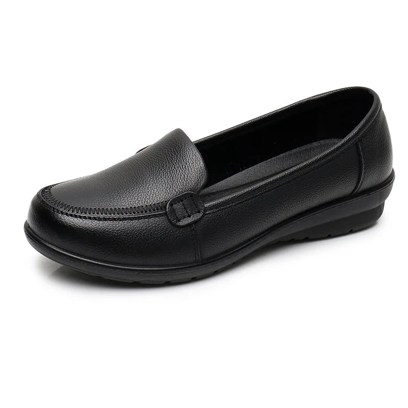 Women's Black Soft Sole Comfort Loafers