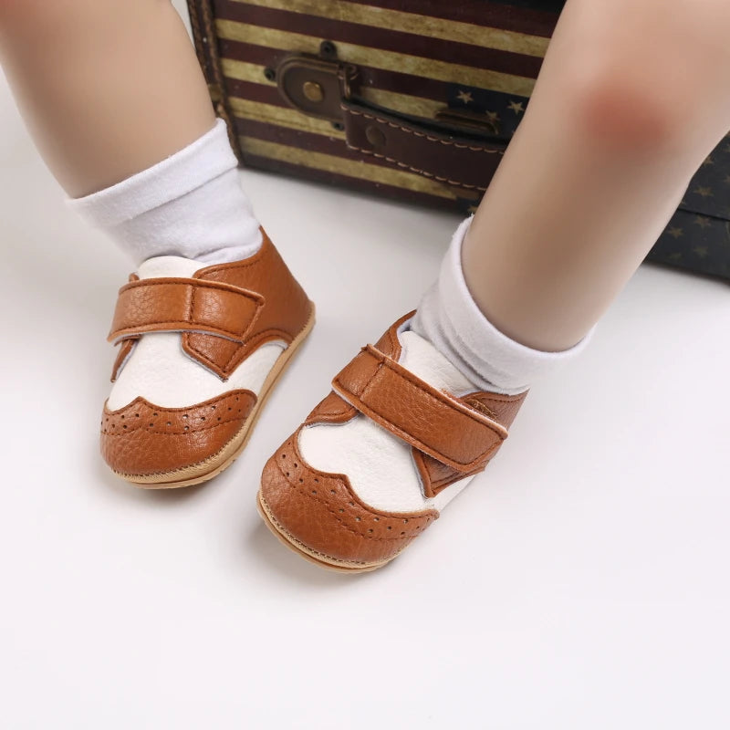 Baby Retro PU Leather First Walkers