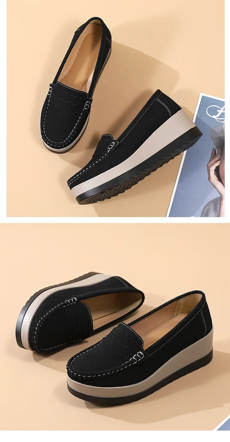 Women's Plus Size Wedge Loafers