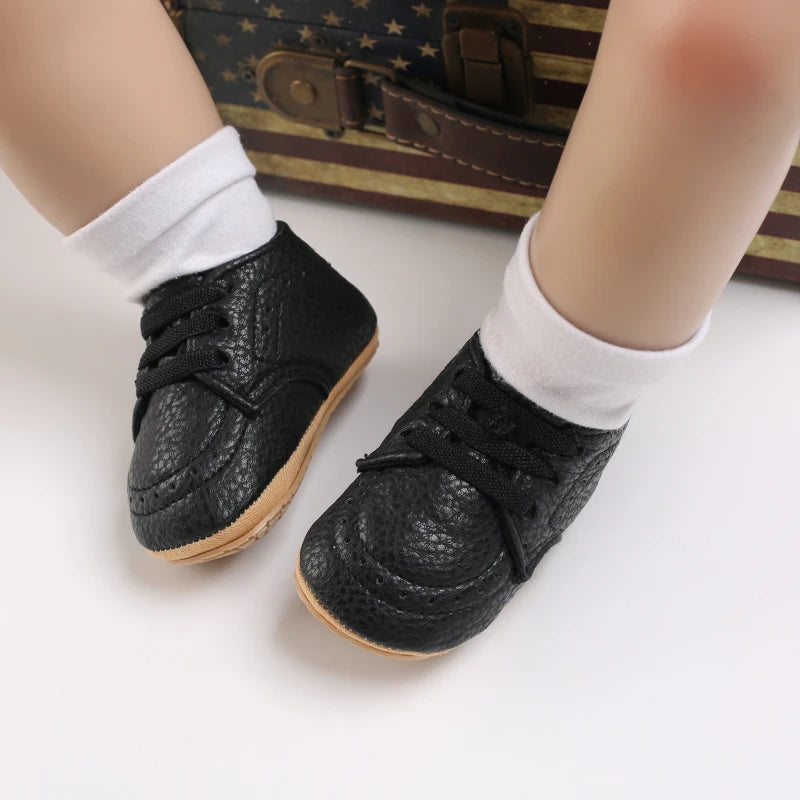 Baby Retro PU Leather First Walkers