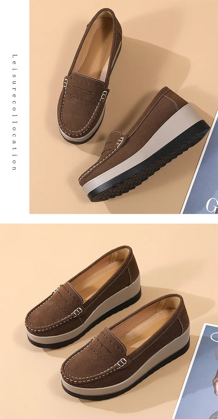Women's Plus Size Wedge Loafers
