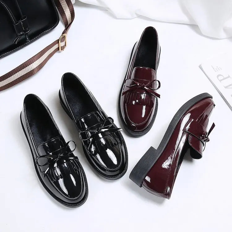 Women's Butterfly Knot Tassel Loafers