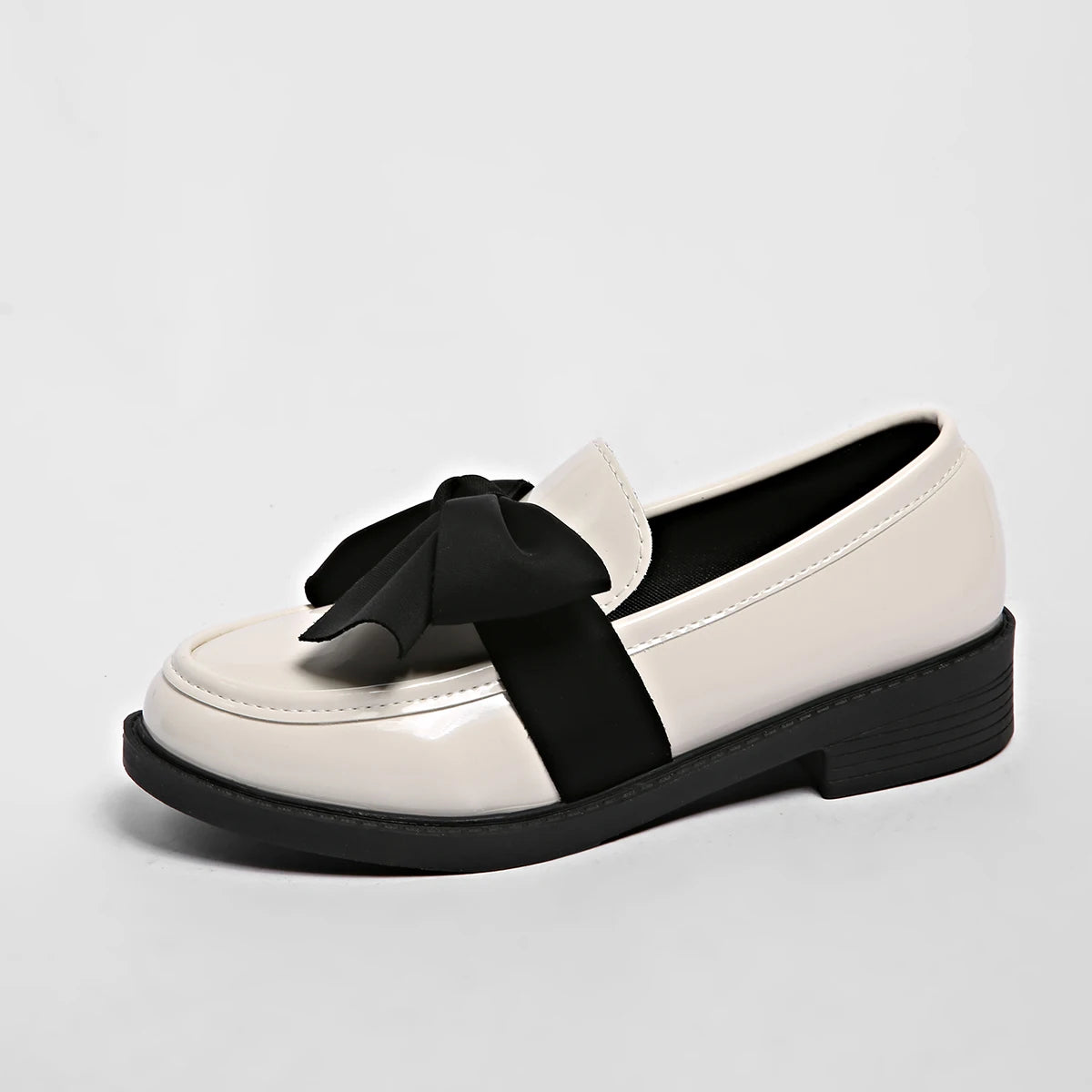 Women's Patent Leather Bow Loafers