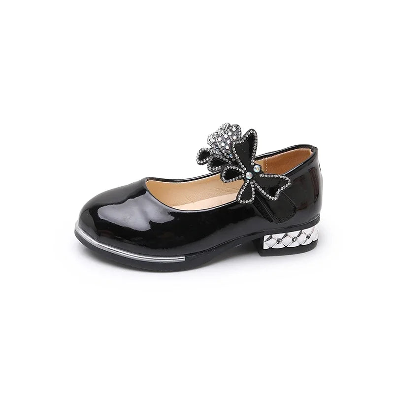 Girls' Rhinestone Butterfly Party Loafers