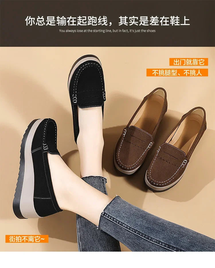 Women's Plus Size Wedge Loafers