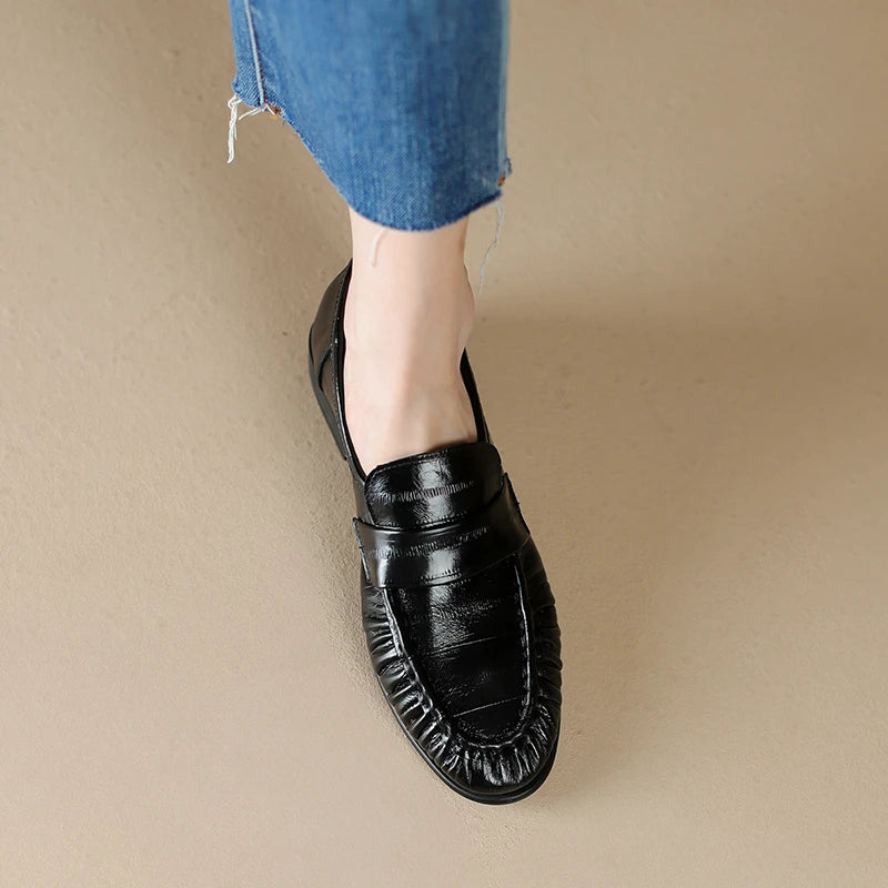 Women's Leather Slingback Loafer Flats