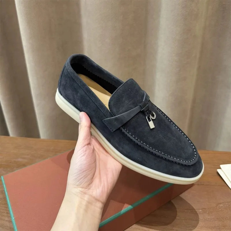 Women's Leather Tassel Slip-On Loafers
