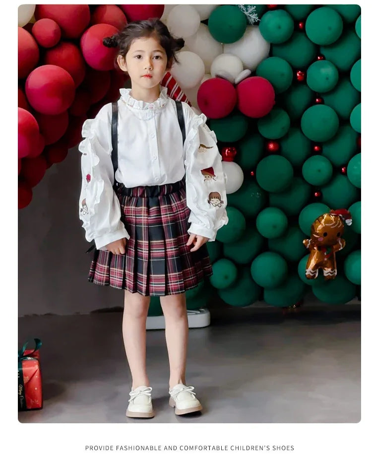 Kids' Black Thick Sole School Loafers