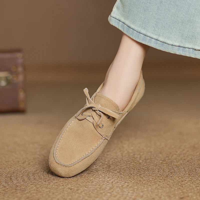 Women's Vintage Suede Leather Loafers