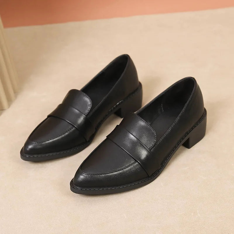 Women's Black Patent Leather Work Loafers