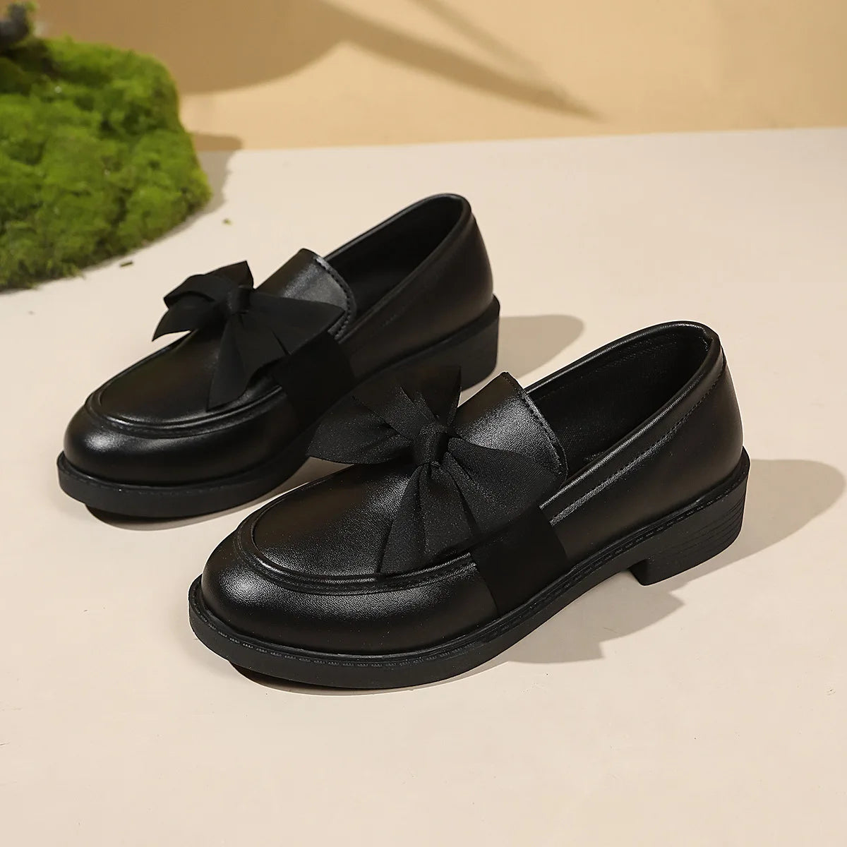 Women's Bow Platform Slip-On Loafers
