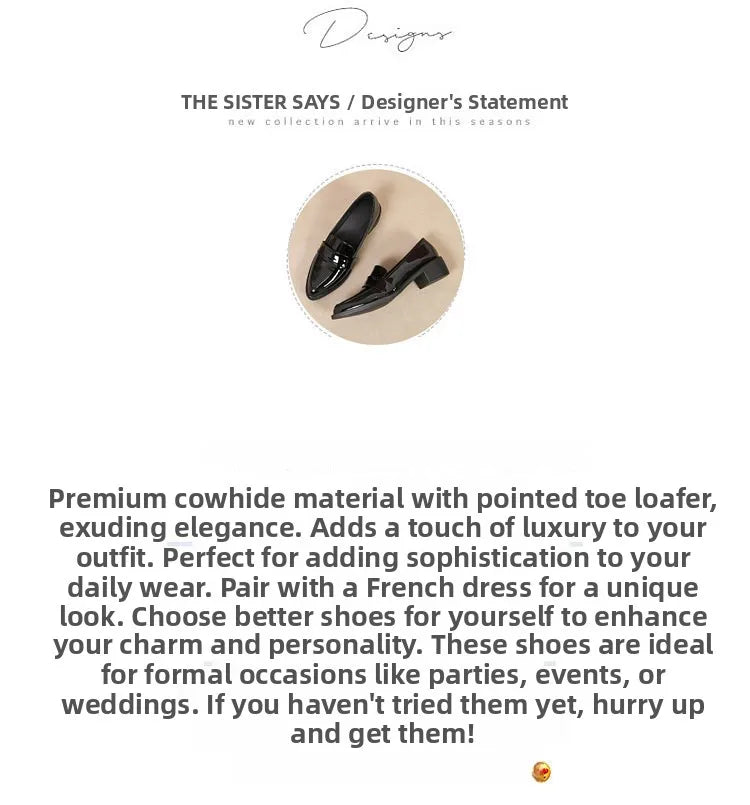 Women's Black Patent Leather Work Loafers