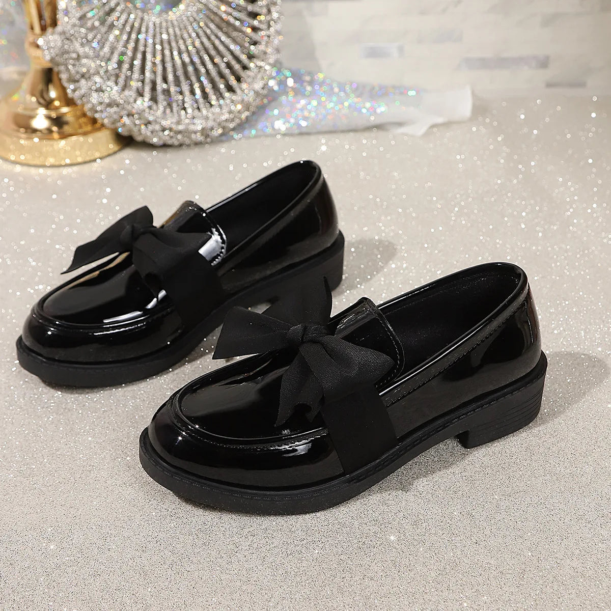 Women's Bow Platform Slip-On Loafers