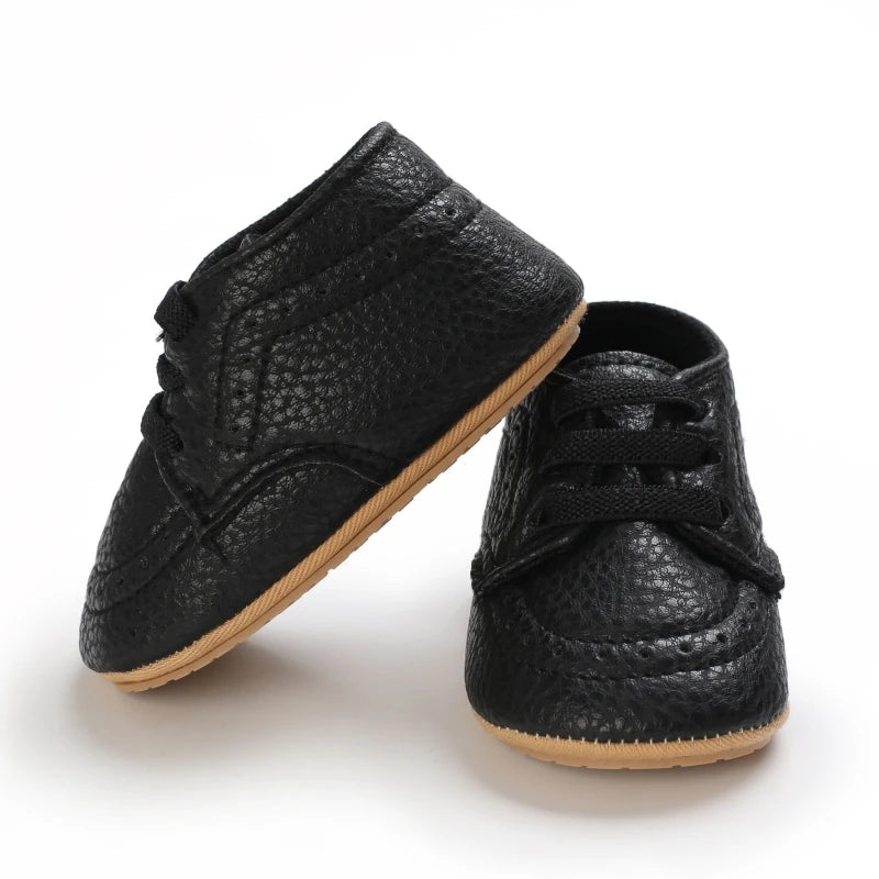 Baby Retro PU Leather First Walkers