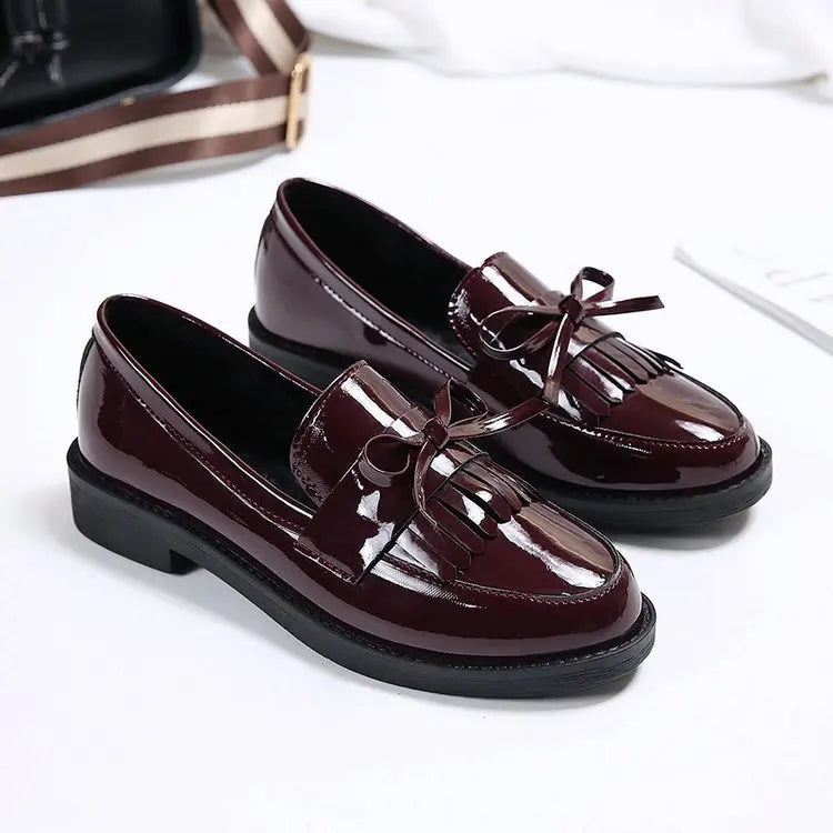 Women's Butterfly Knot Tassel Loafers