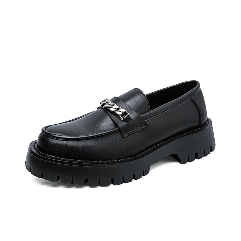 Women's Black Platform Wedding Loafers