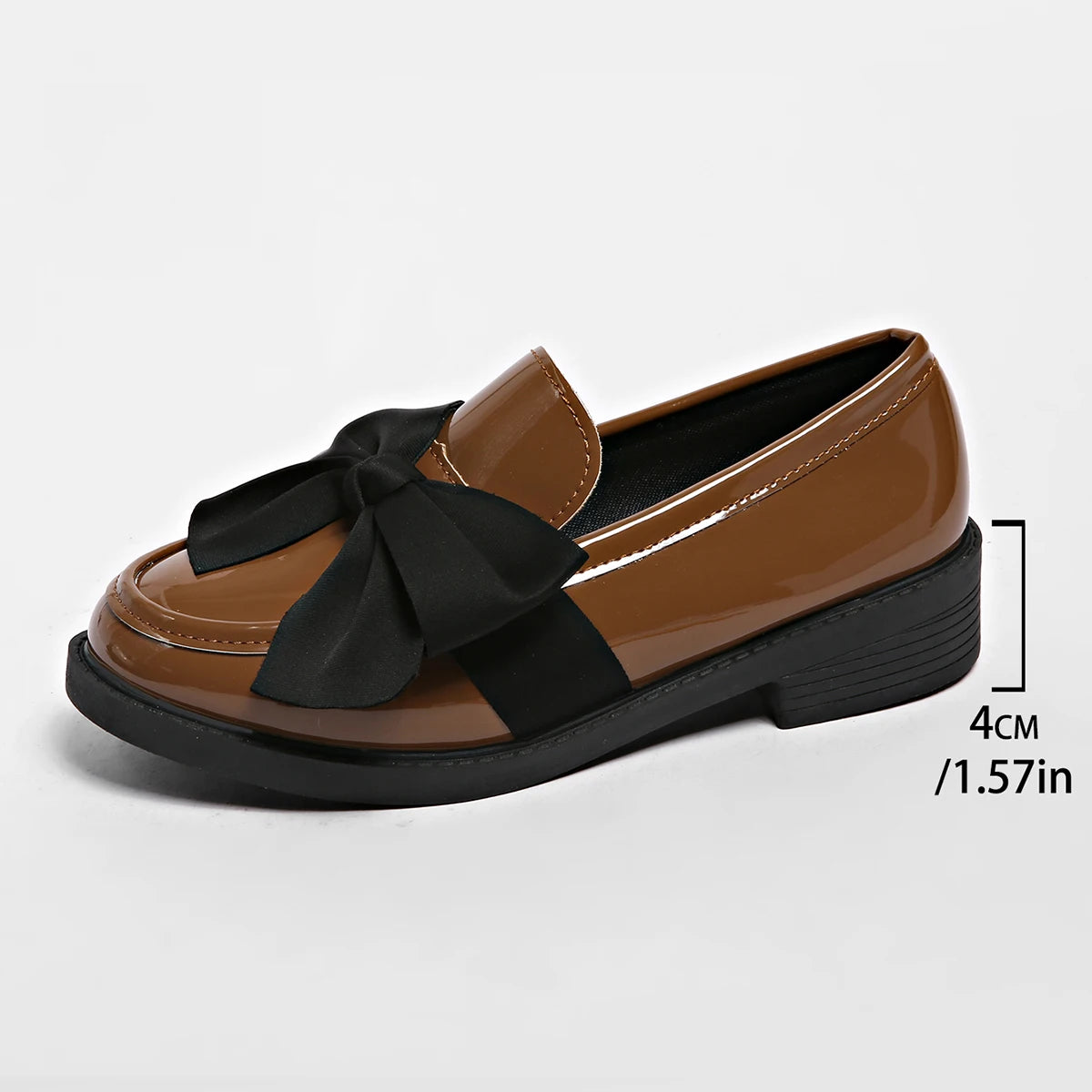 Women's Patent Leather Bow Loafers