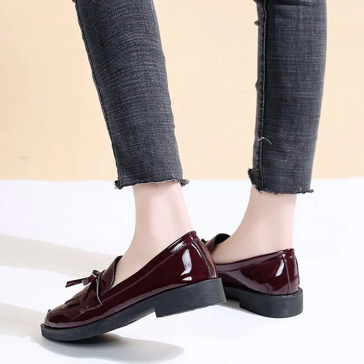 Women's Butterfly Knot Tassel Loafers