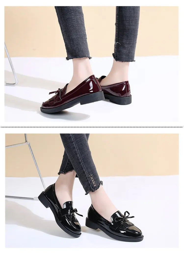 Women's Butterfly Knot Tassel Loafers