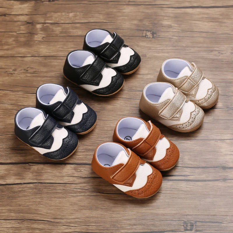 Baby Retro PU Leather First Walkers