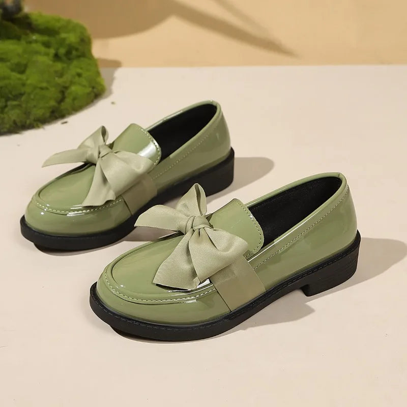 Women's Bow Platform Slip-On Loafers