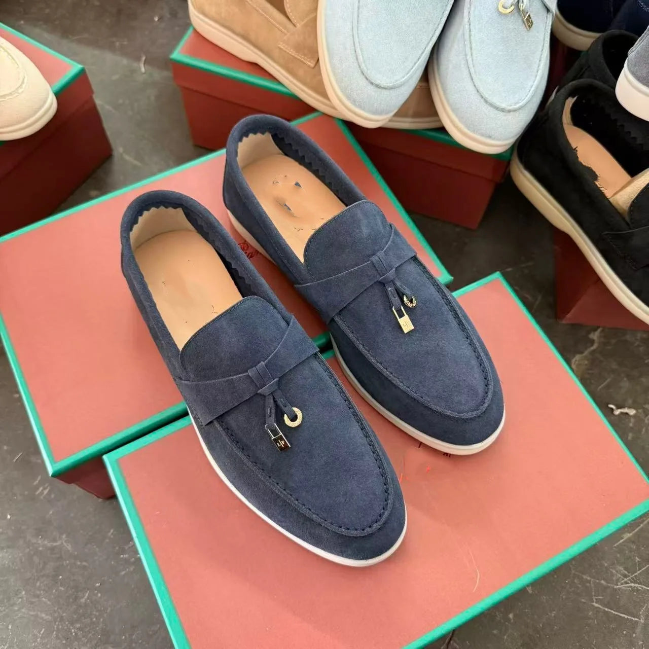 Women's Leather Tassel Slip-On Loafers