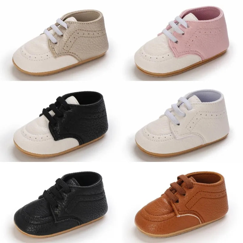 Baby Retro PU Leather First Walkers
