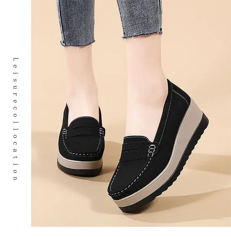Women's Plus Size Wedge Loafers