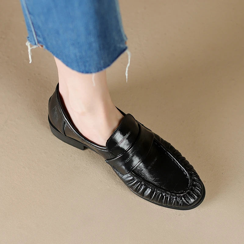 Women's Leather Slingback Loafer Flats
