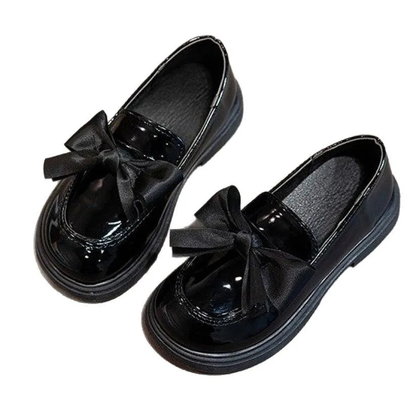 Girls' Leather Bow Oxford Loafers