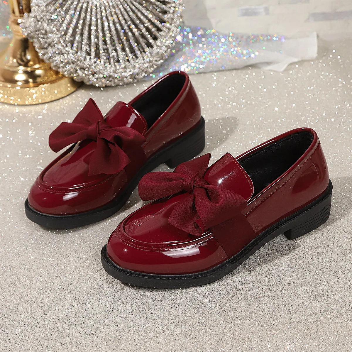 Women's Bow Platform Slip-On Loafers